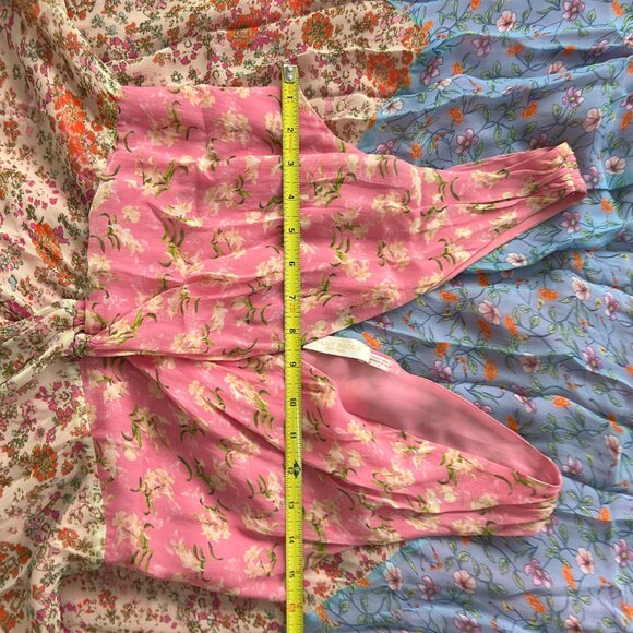 Ramy Brook Isabel Floral Handkerchief Dress Horizon Rose Pink Combo, 6 - Picture 12 of 13